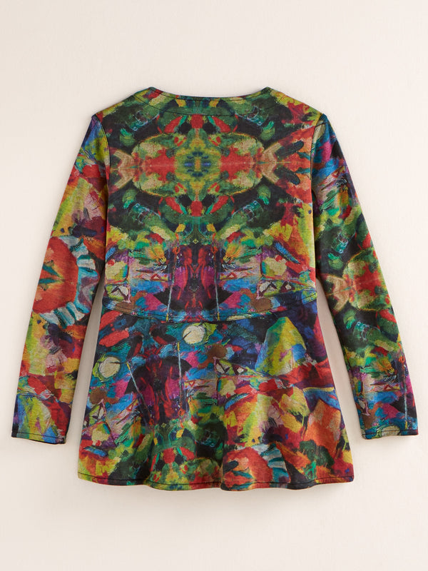 Impressionist Garden Reversible Knit Jacket FINAL SALE (No Returns)