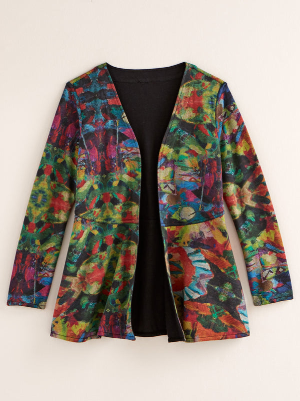 Impressionist Garden Reversible Knit Jacket FINAL SALE (No Returns)