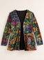 Impressionist Garden Reversible Knit Jacket FINAL SALE (No Returns)