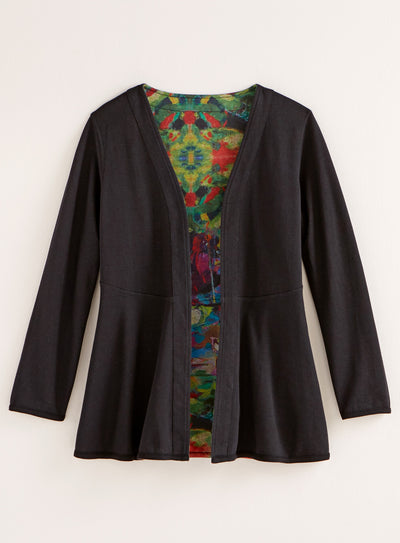 Impressionist Garden Reversible Knit Jacket FINAL SALE (No Returns)