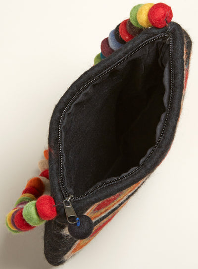 Hand-felted Pom-Pom Purse