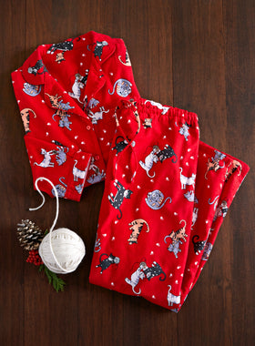 Cat Nap Flannel Pajamas FINAL SALE (No Returns)