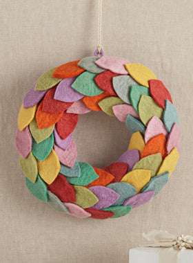 Pastel Felt Wreath FINAL SALE (No Returns)