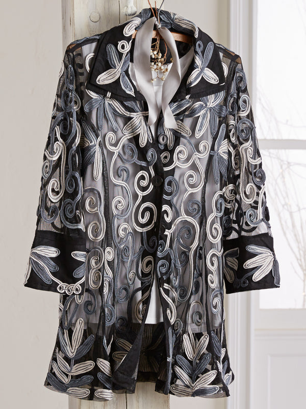 Sheer Soutache Jacket