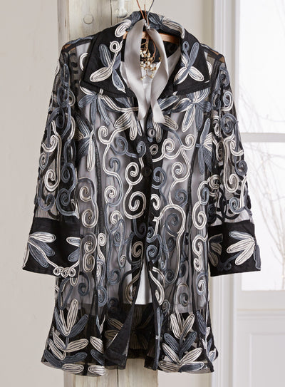 Sheer Soutache Jacket