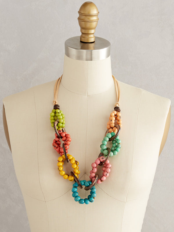 Bahama Mama Rainbow Beaded Necklace