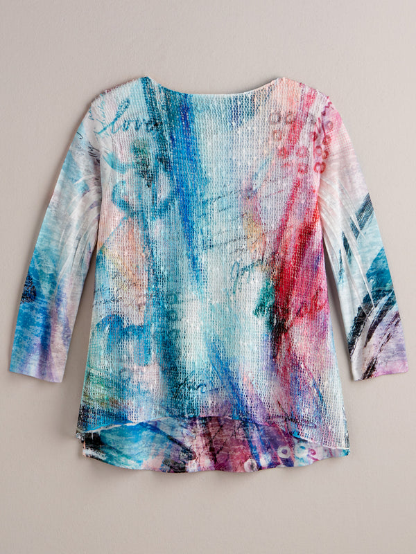 Pastel Love Mesh Overlay Top FINAL SALE (No Returns)