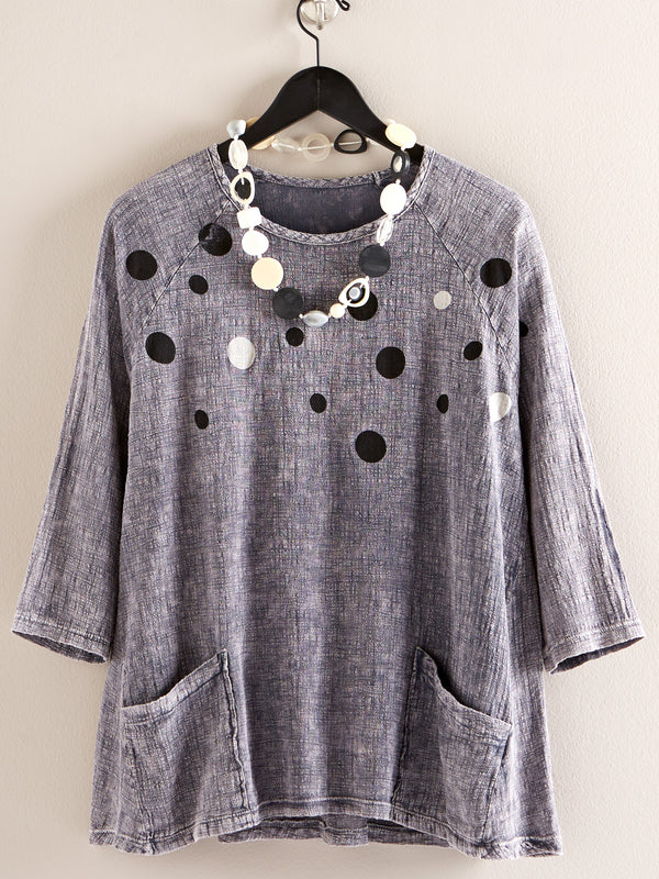 Chalkboard Polka Dot Top FINAL SALE (No Returns)