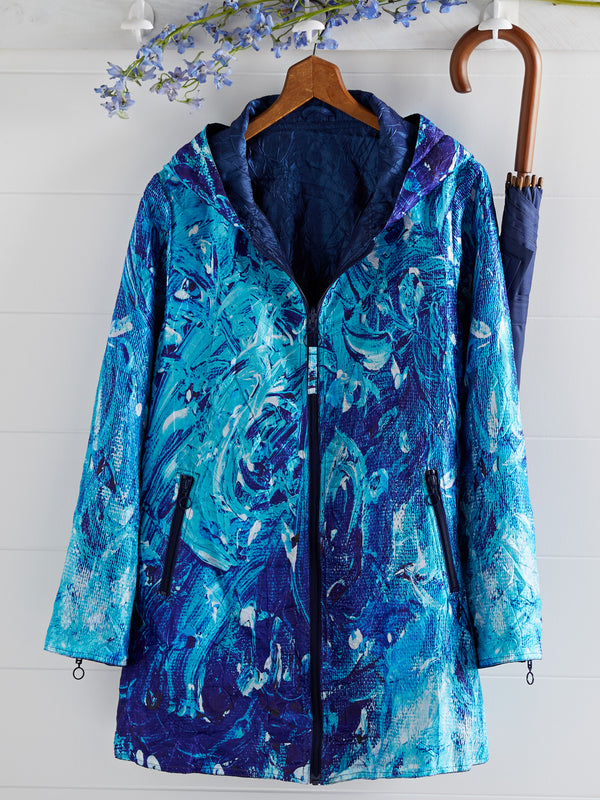 Ocean Hideaway Reversible Raincoat