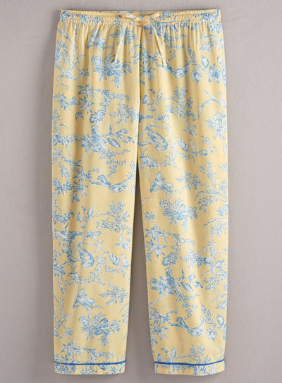 Birds on Toile Short-Sleeve Pajamas