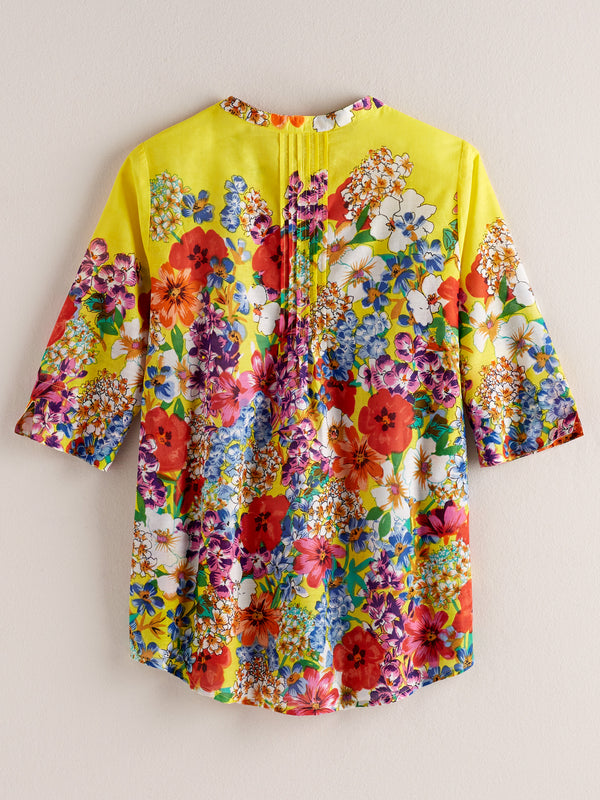 Lush Garden Pleated Tunic FINAL SALE (No Returns)