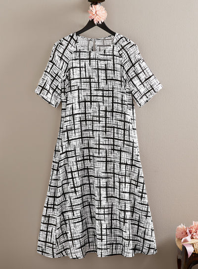 Puzzle Pieces A-line Dress FINAL SALE (No Returns)