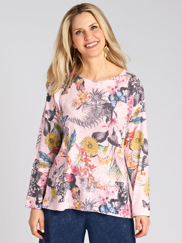 Butterfly Botanical Top FINAL SALE (No Returns)