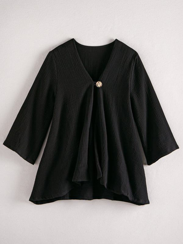 Cotton Ripple One-Button Jacket FINAL SALE (No Returns)