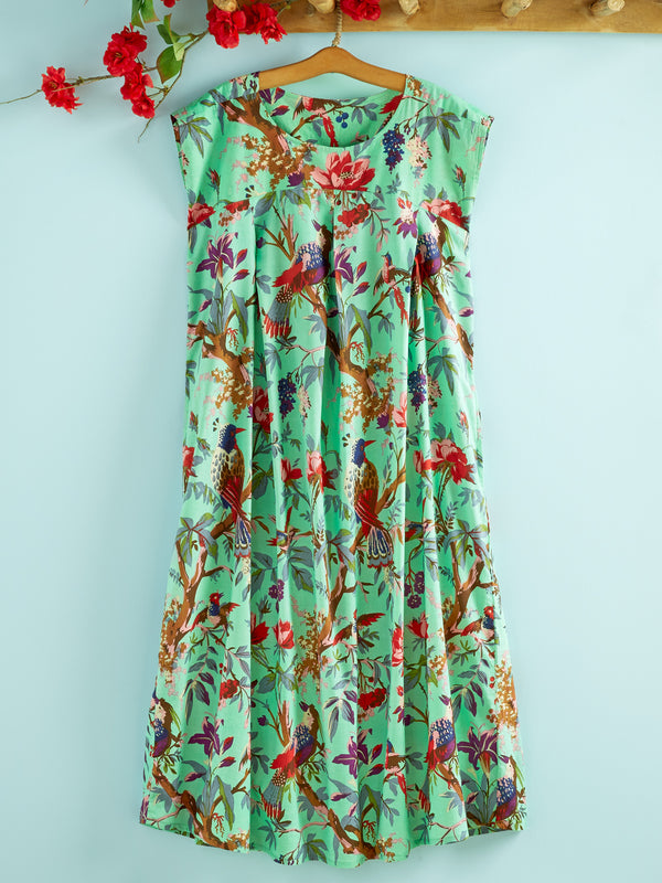 Aviary Cotton Caftan Dress