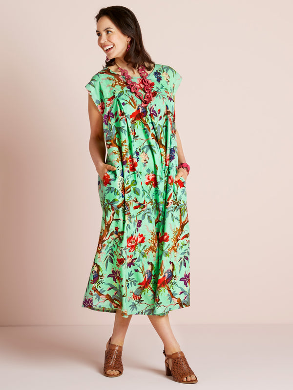 Aviary Cotton Caftan Dress