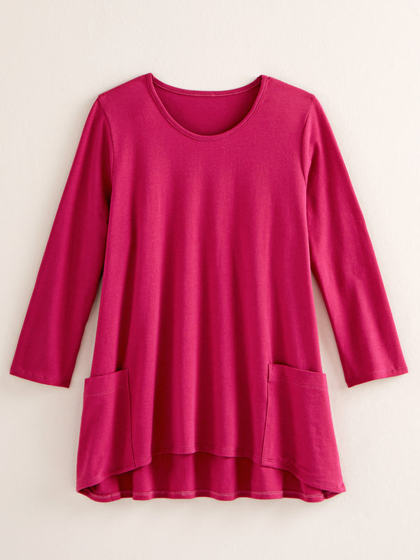 Beyond Basic Trapeze Top - 3/4 Sleeve