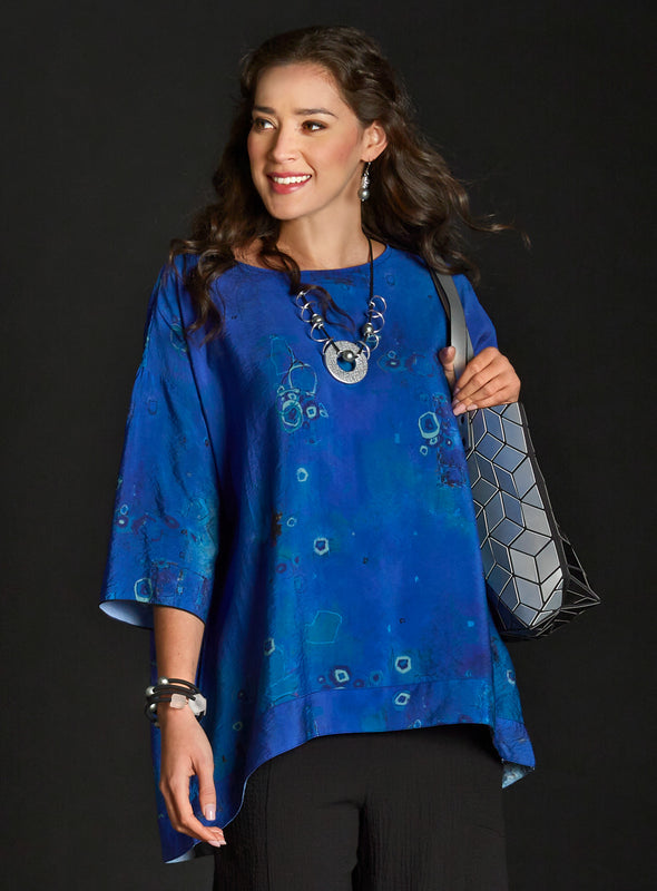 Flowing Blues Silky Top