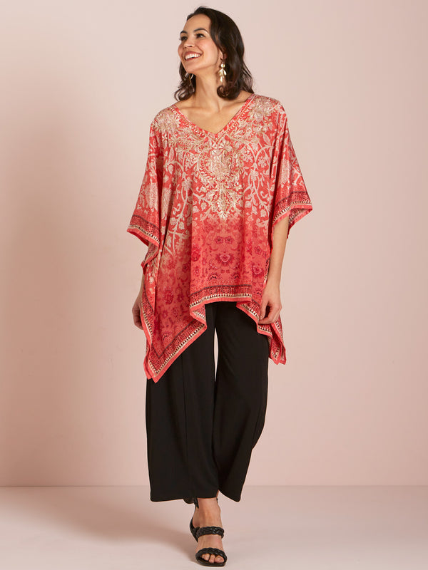 Chikankari Caftan Blouse Outfit