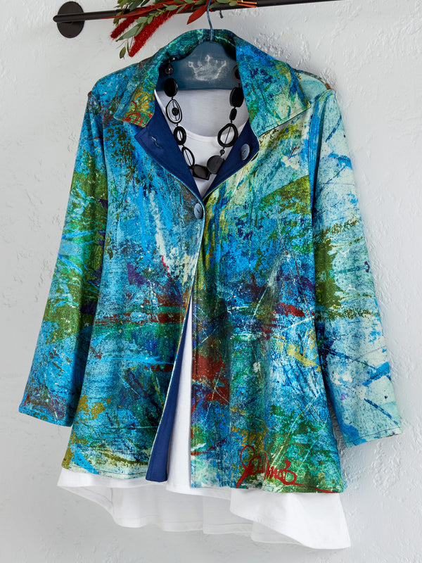 Arctic Blues Reversible Shirt Jacket FINAL SALE (No Returns)