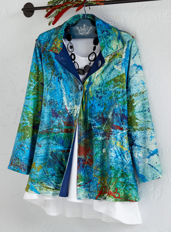 Arctic Blues Reversible Shirt Jacket FINAL SALE (No Returns)