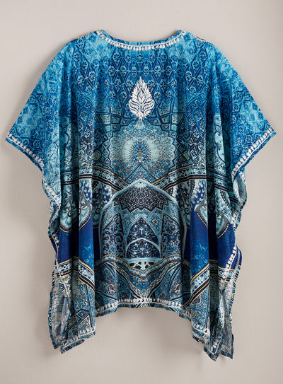 Blue Mandala Caftan Blouse