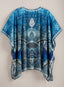 Blue Mandala Caftan Blouse