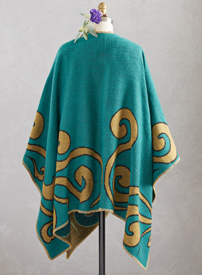 Hands-free Blanket Wrap - Teal and Gold FINAL SALE (No Returns)