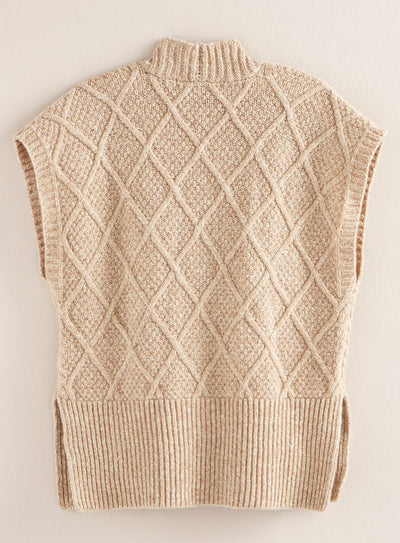 Irish Basketweave Sweater Vest