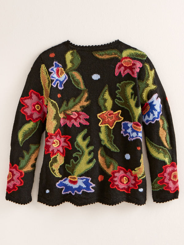 Andean Garden Hand-knit Cardigan FINAL SALE (No Returns)