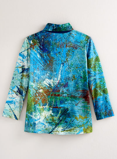 Arctic Blues Reversible Shirt Jacket FINAL SALE (No Returns)