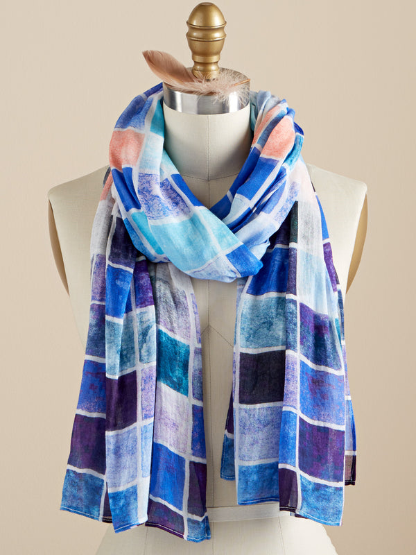 Breeze Block Silky Scarf