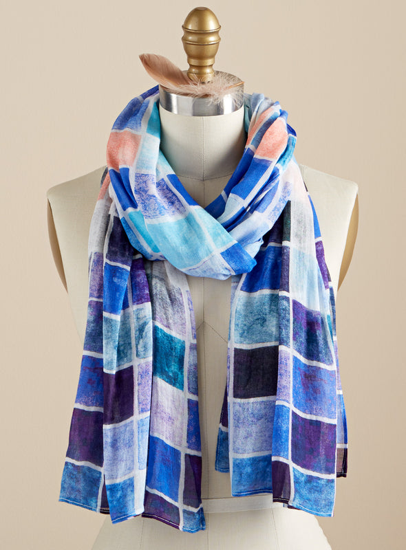 Breeze Block Silky Scarf