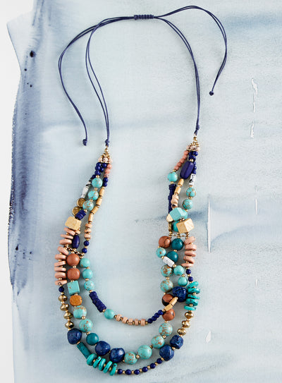 Sky and Sand Tiered Necklace